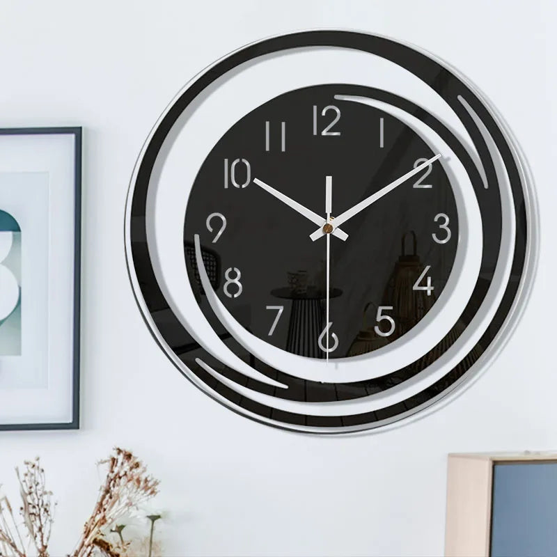NoirTime | Moderne Schwarz Acryl Wanduhr 4