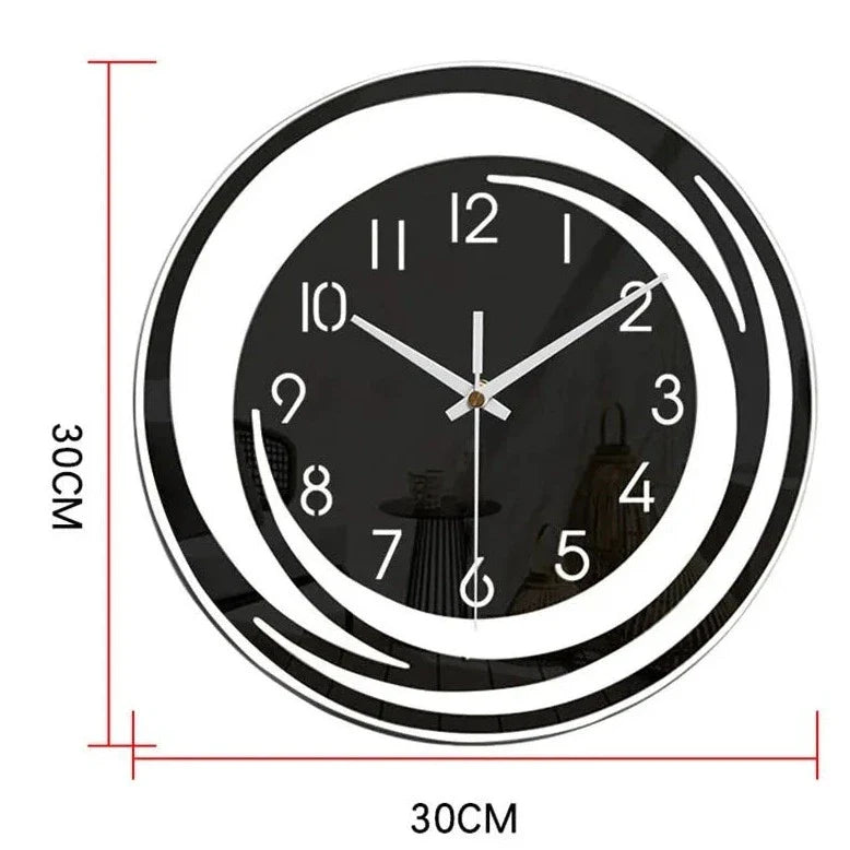 NoirTime | Moderne Schwarz Acryl Wanduhr 7