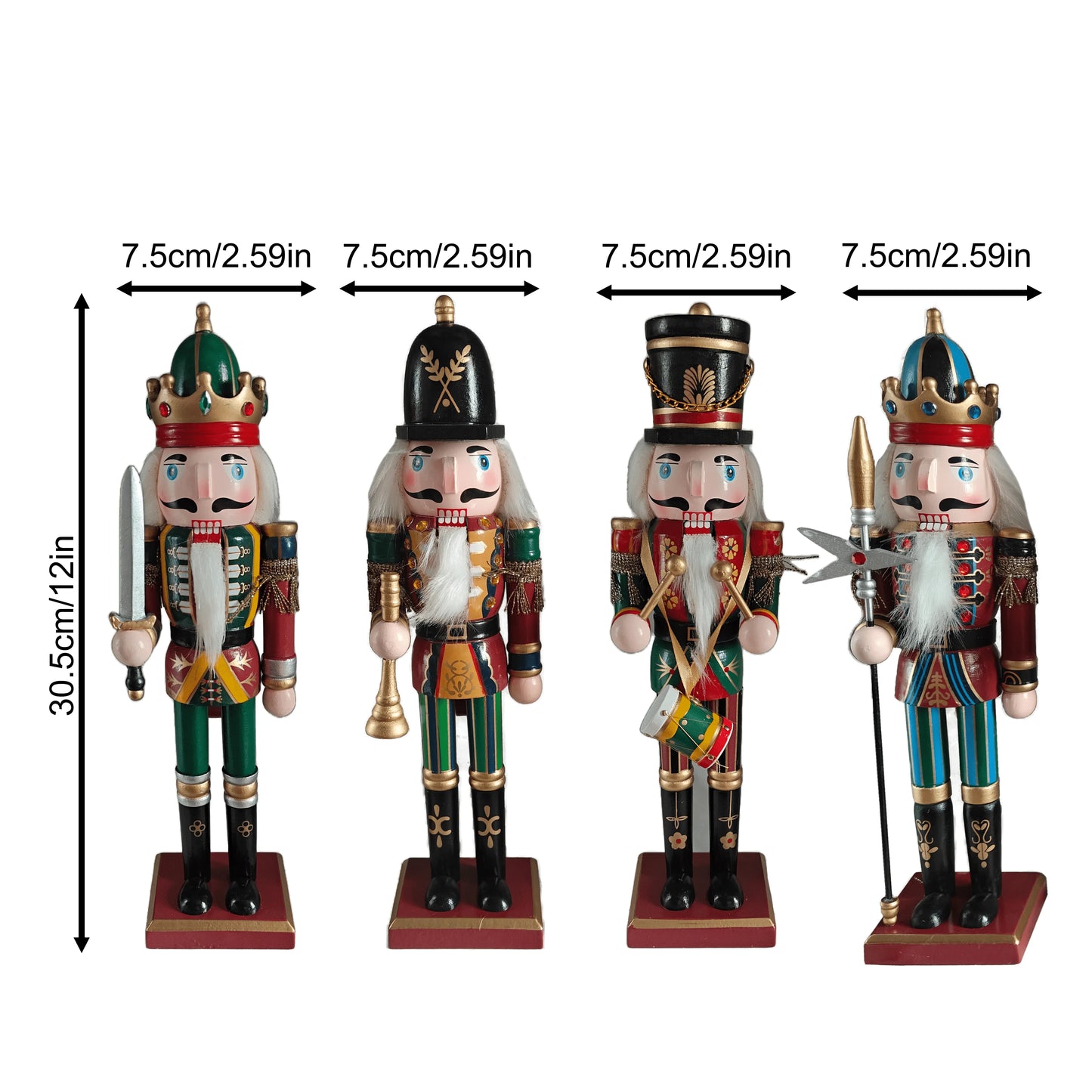 Nussknackerfigur | Klassische Weihnachtsdekoration aus Harz 5