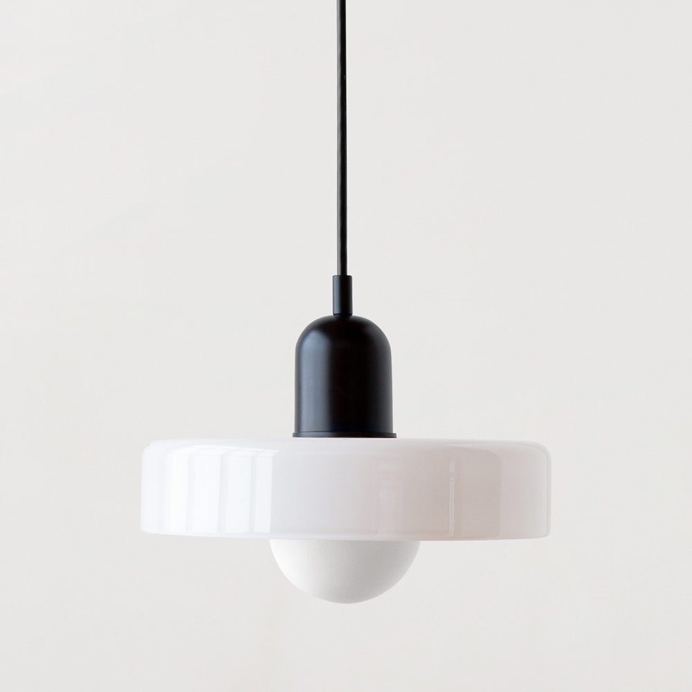 Variant image for Bauhaus Pendelleuchte aus Farbglas – Moderne Hängelampe für Esszimmer | D25/D35 cm, Verstellbare Höhe, Kunstvolles Design-5
