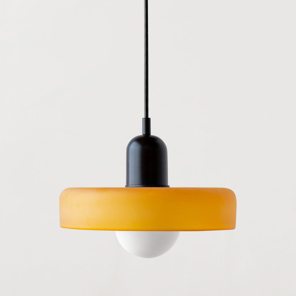 Variant image for Bauhaus Pendelleuchte aus Farbglas – Moderne Hängelampe für Esszimmer | D25/D35 cm, Verstellbare Höhe, Kunstvolles Design-29
