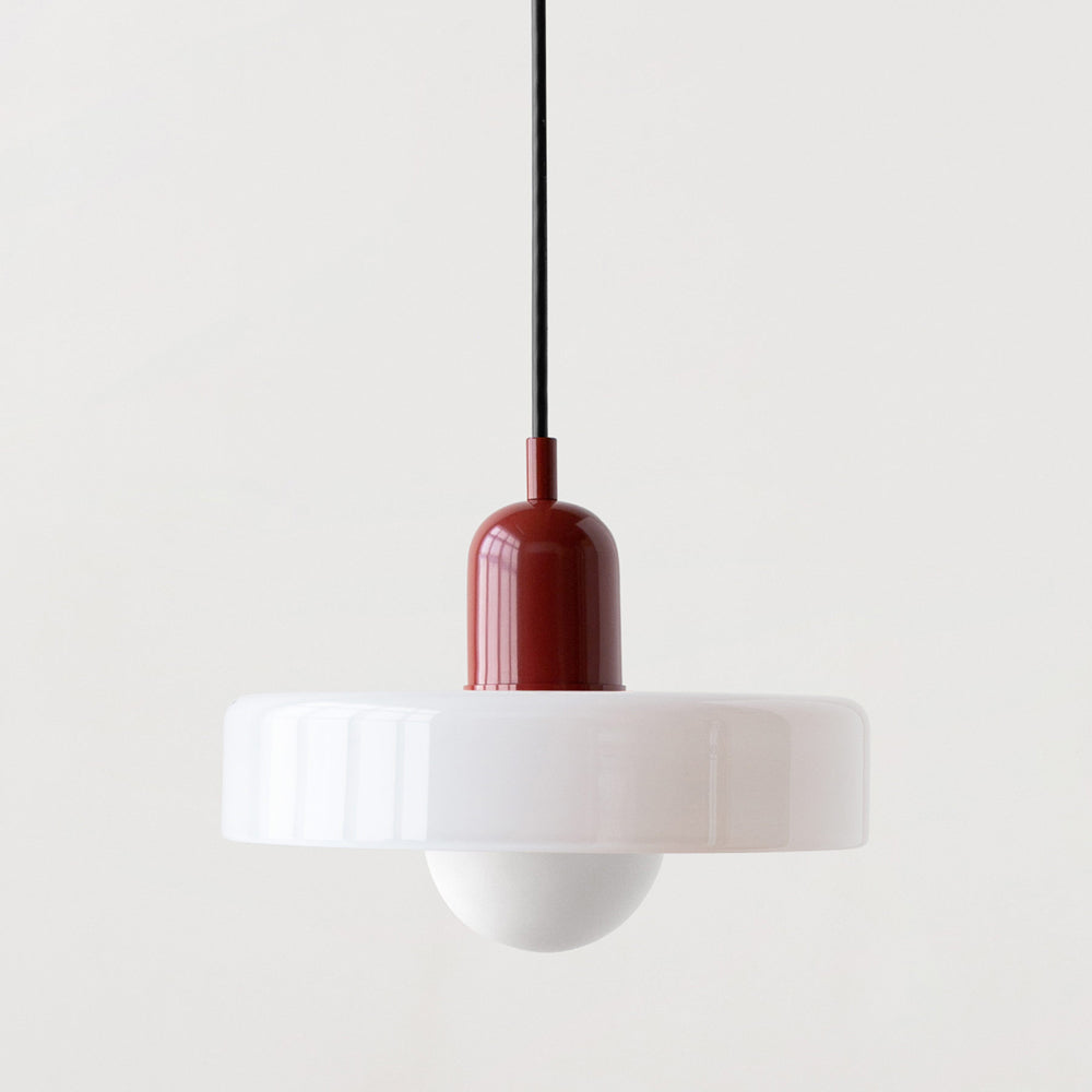 Variant image for Bauhaus Pendelleuchte aus Farbglas – Moderne Hängelampe für Esszimmer | D25/D35 cm, Verstellbare Höhe, Kunstvolles Design-1