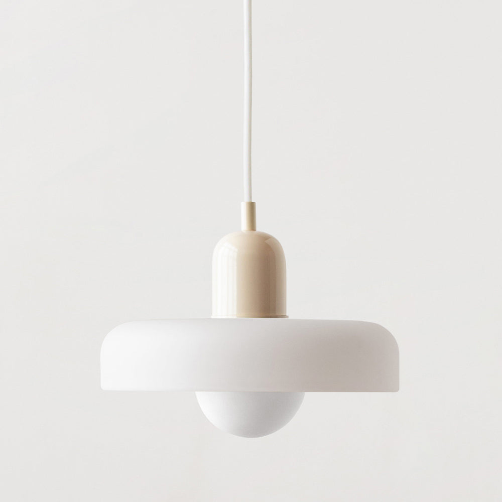 Bauhaus Pendelleuchte aus Farbglas – Moderne Hängelampe für Esszimmer | D25/D35 cm, Verstellbare Höhe, Kunstvolles Design-6