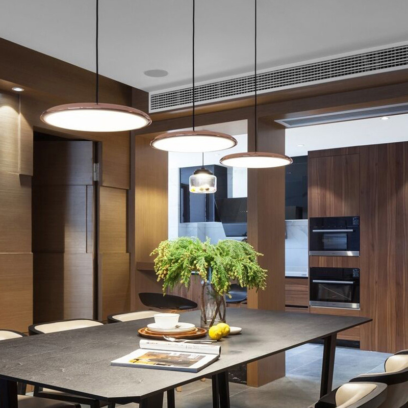 Skandinavische Pendelleuchte mit LED und Minimalistischem Design | Hängelampe für Esszimmer und Wohnzimmer, Verschiedene Farben erhältlich-4