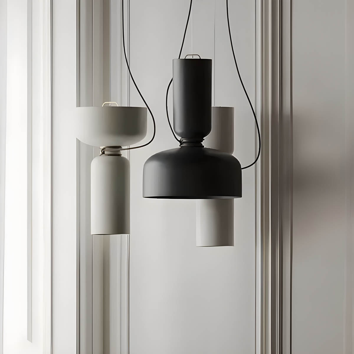 Orlee Pendelleuchte – Geometrisches Design in Mattschwarz | Moderne Hängelampe für Esszimmer, LED E27, Höhenverstellbar-2