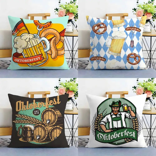 Oktoberfest Kissen Bedrucken | Dekoratives Plüschkissen 0