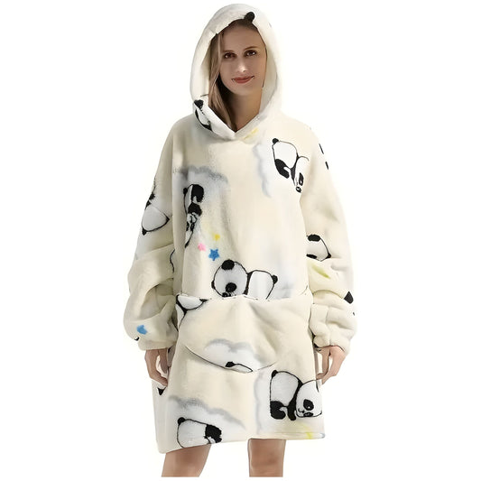 Patrina | Kapuzen-Decke aus Fleece mit Wendedesign 0