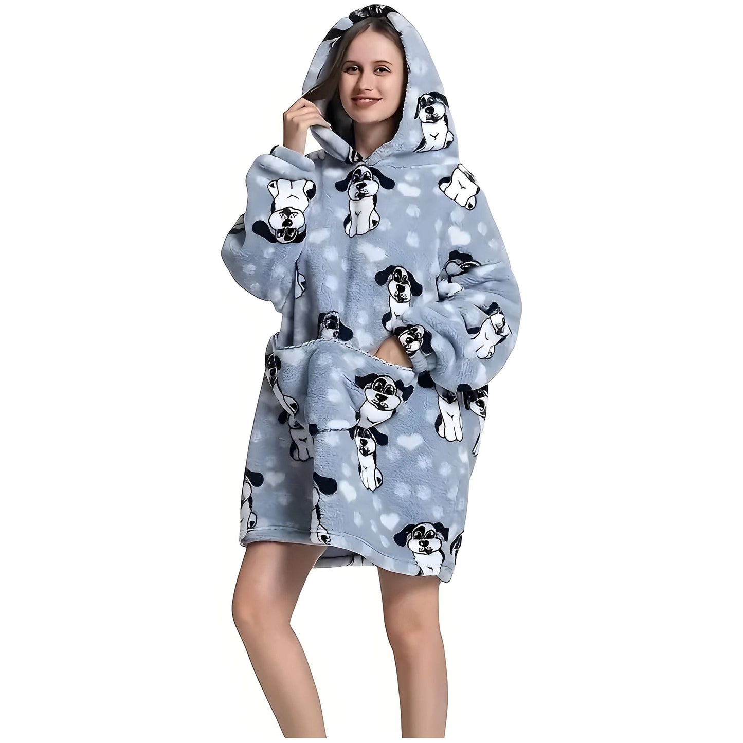 Patrina | Kapuzen-Decke aus Fleece mit Wendedesign 12