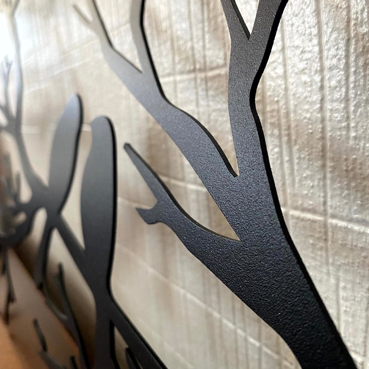 PerchArt | Metall Wandkunst mit Vögeln auf Ast 5