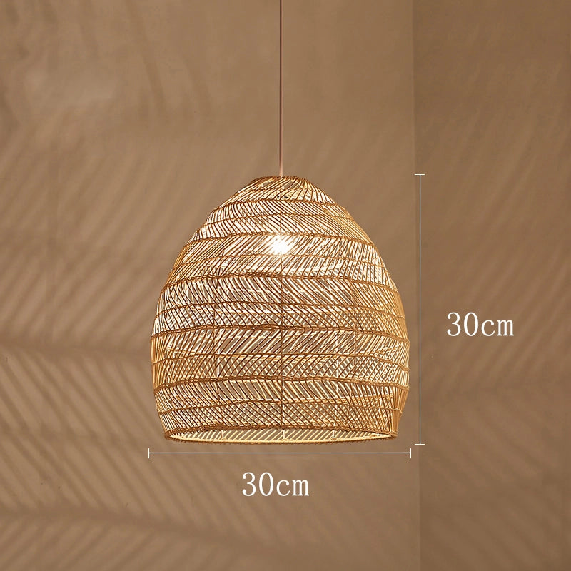 Rattan Hängeleuchte Schwarz | Stilvolle Pendelleuchte 10