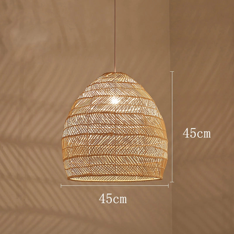 Rattan Hängeleuchte Schwarz | Stilvolle Pendelleuchte 15