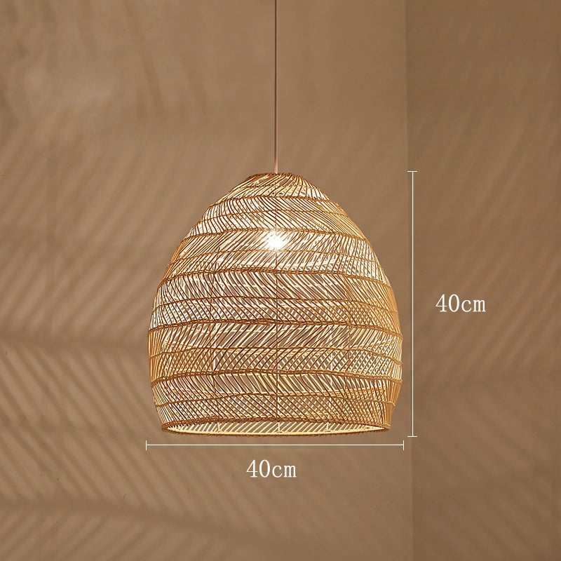 Rattan Hängeleuchte Schwarz | Stilvolle Pendelleuchte 8