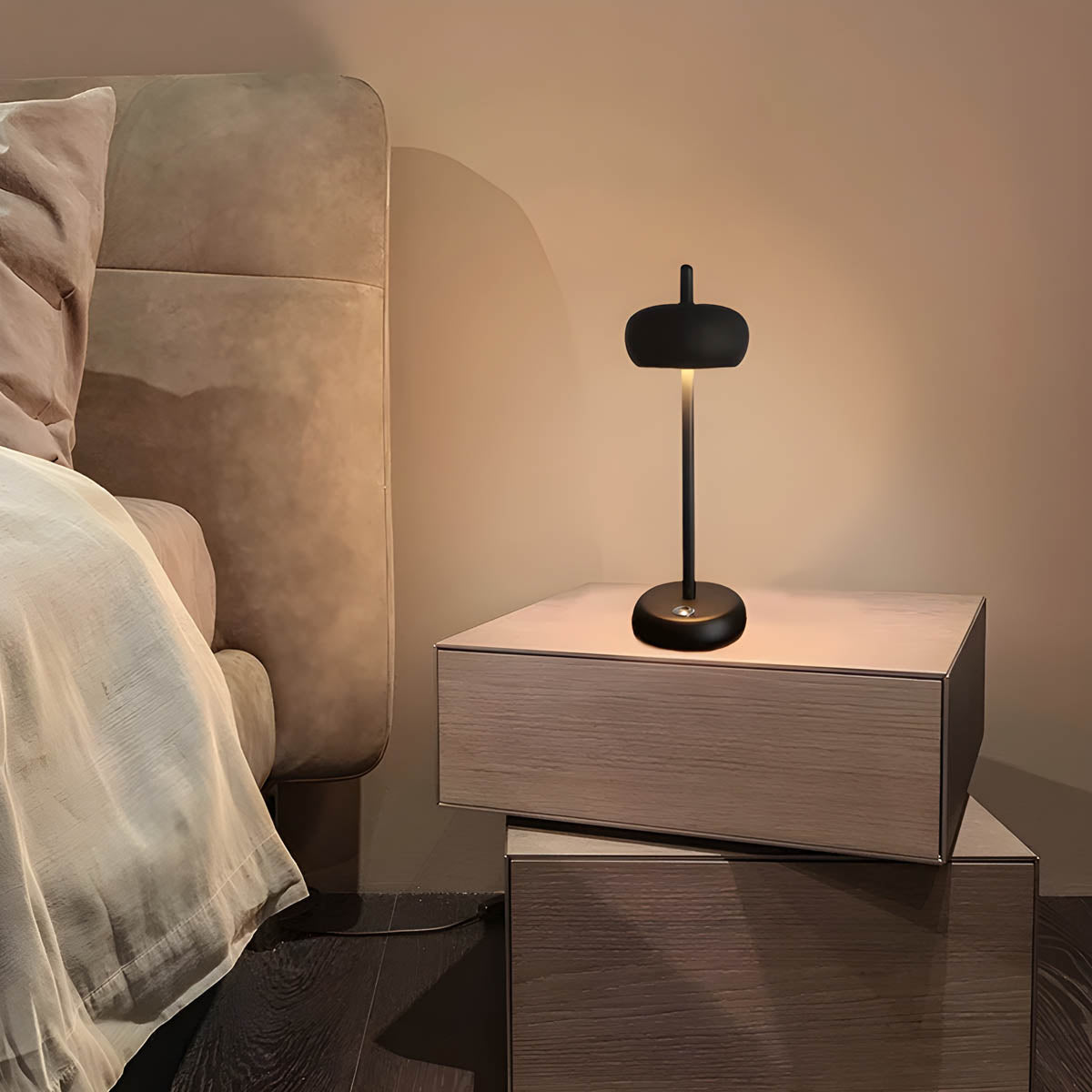 RINE Akku Tischleuchte – Kabellose LED Tischlampe mit Einstellbarer Helligkeit für Modernes Wohndesign-4