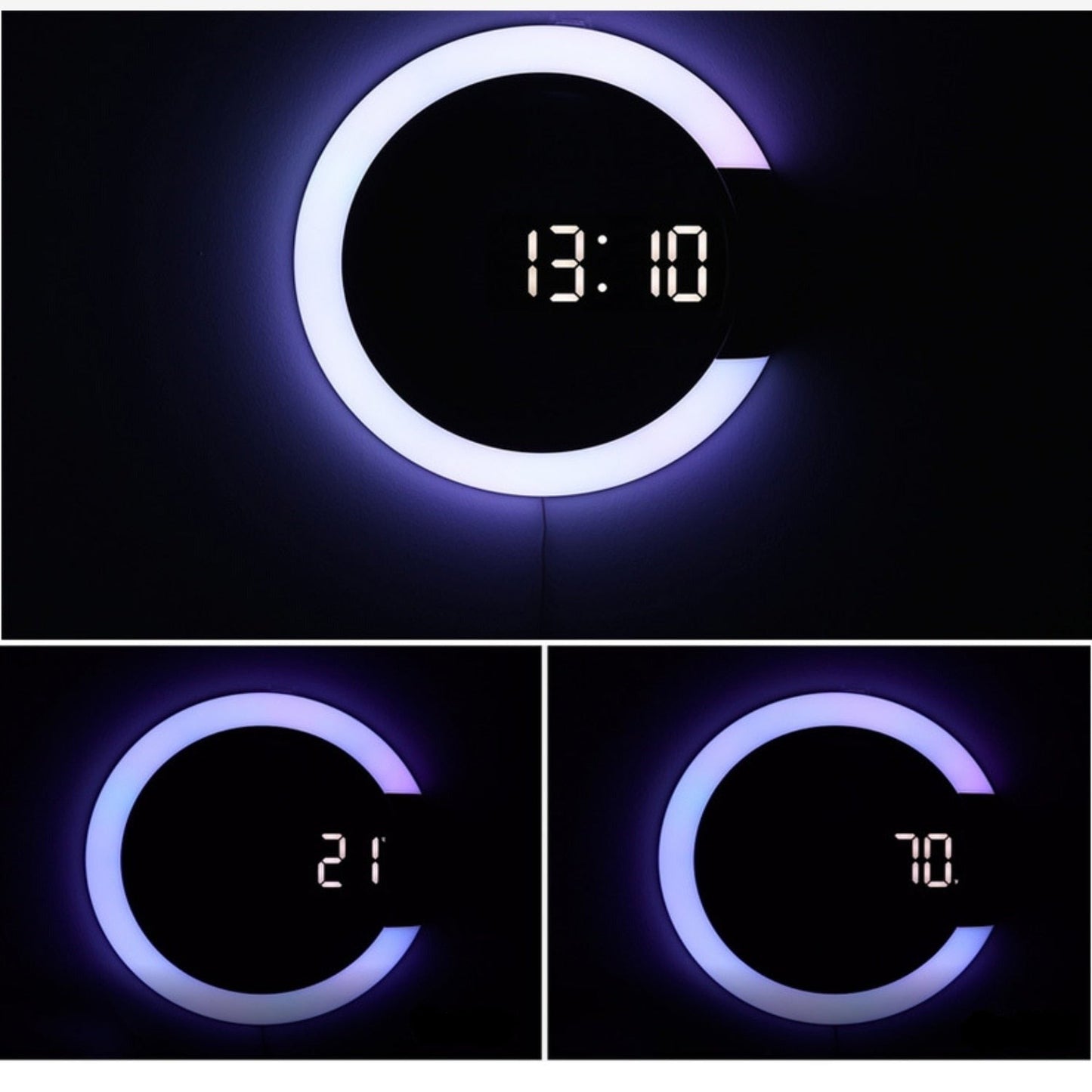 RingLite | Wanduhr Modern Weiß 30,5 cm Aluminium 2