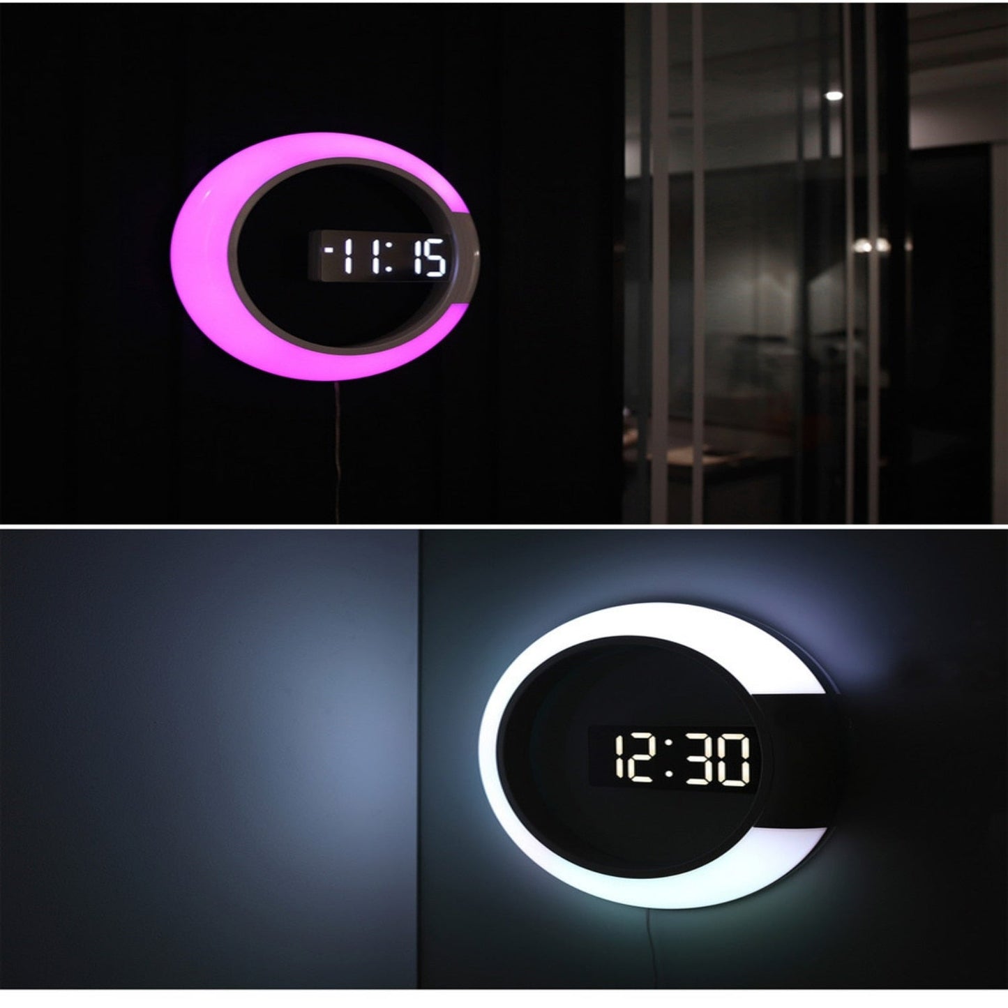 RingLite | Wanduhr Modern Weiß 30,5 cm Aluminium 5