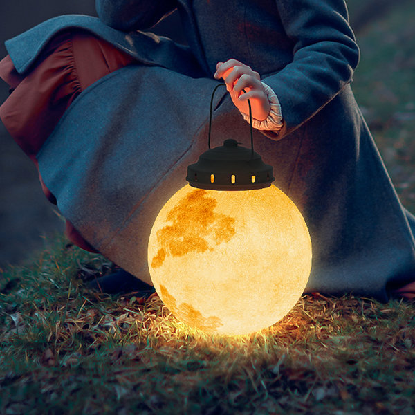 Moderne LED Außenlampe aus Metall und Harz – Solarbetriebene Aussenleuchte für Gartenbeleuchtung in Gold-2