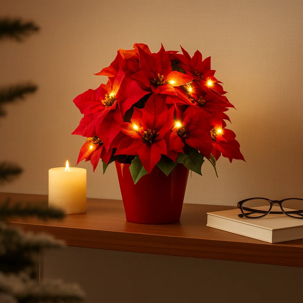 Ruby Glow Blossom | Dekorative LED Blüte 4
