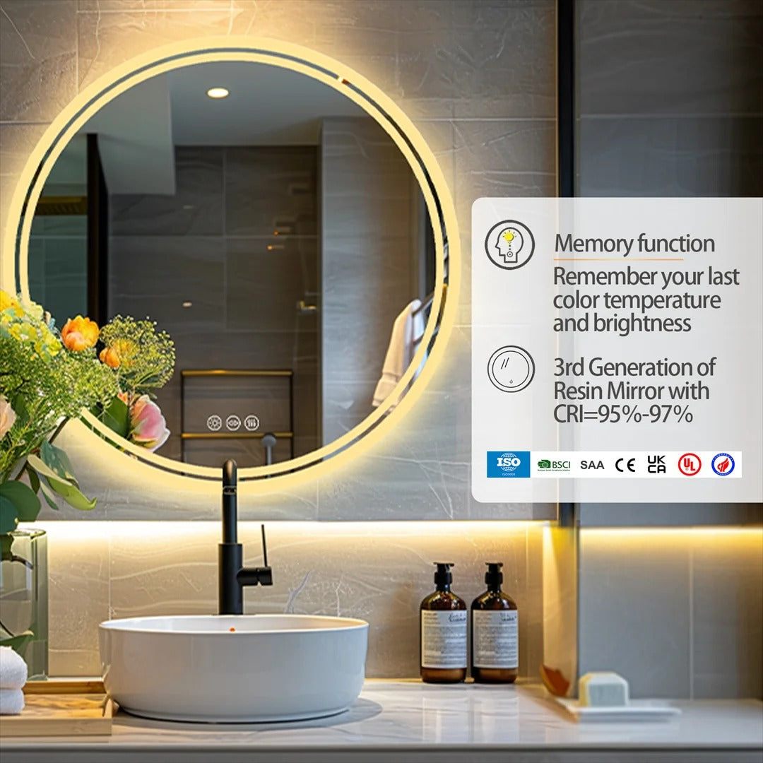 Runder LED Spiegel mit Beleuchtung | Badezimmer Spiegel 60cm 1