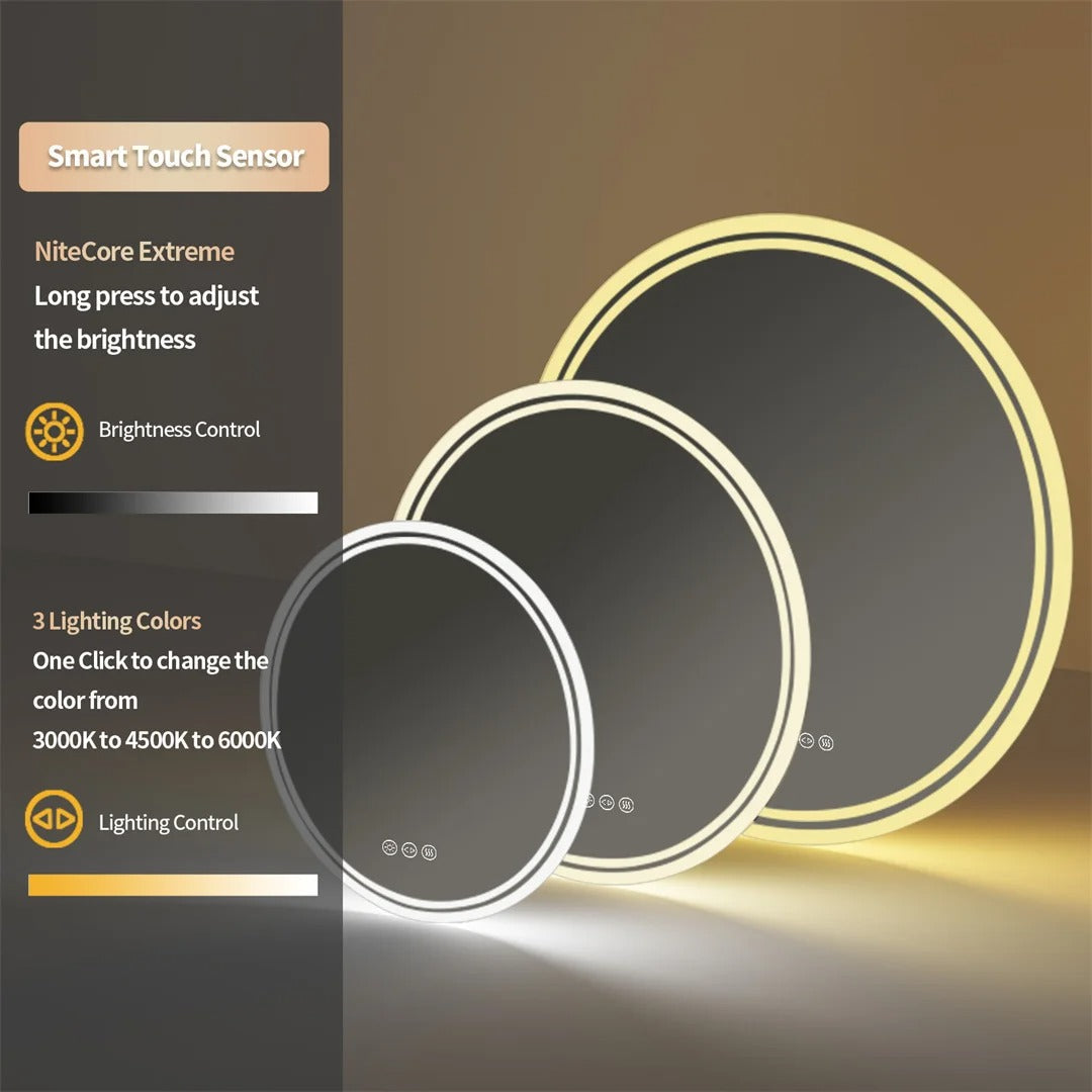 Runder LED Spiegel mit Beleuchtung | Badezimmer Spiegel 60cm 4