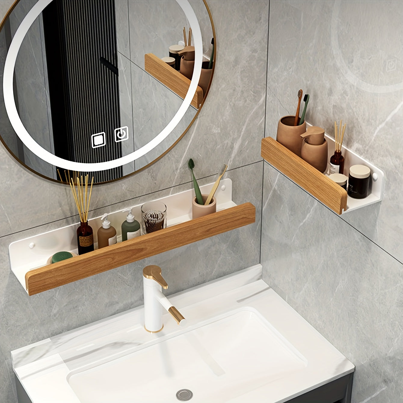 RustiRack | Wandregal für das Badezimmer ohne Bohren 2