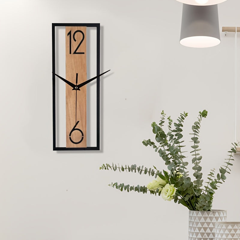 RusticPulse | Wanduhr Holzoptik 30 cm MDF Rechteckig 6