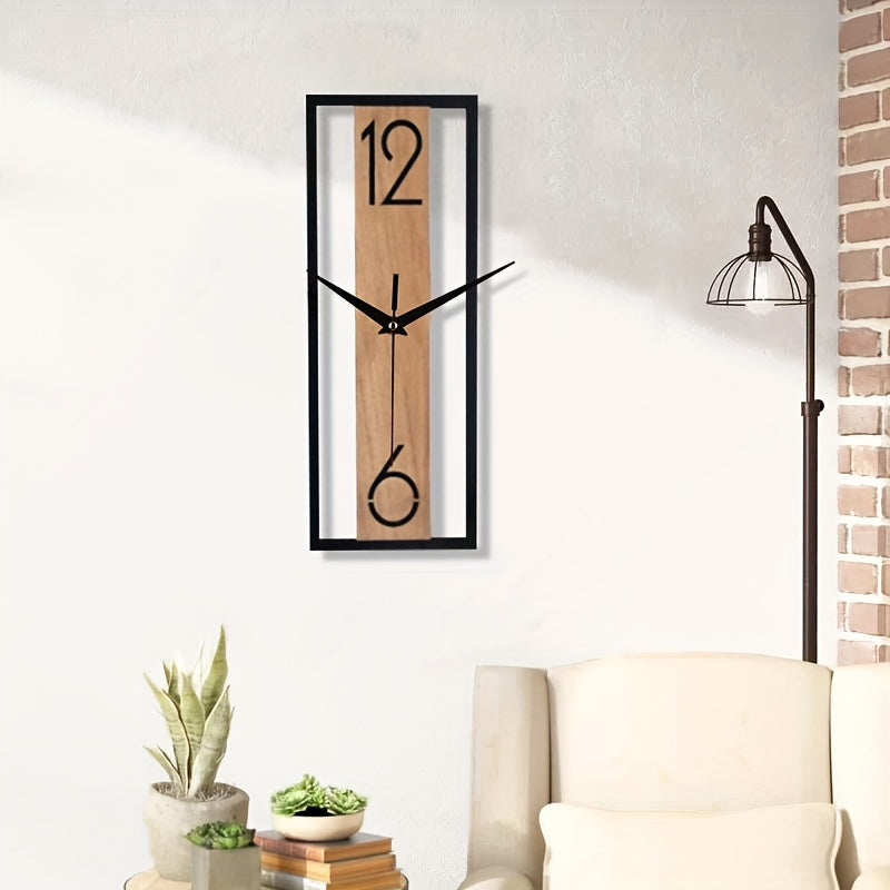 RusticPulse | Wanduhr Holzoptik 30 cm MDF Rechteckig 7