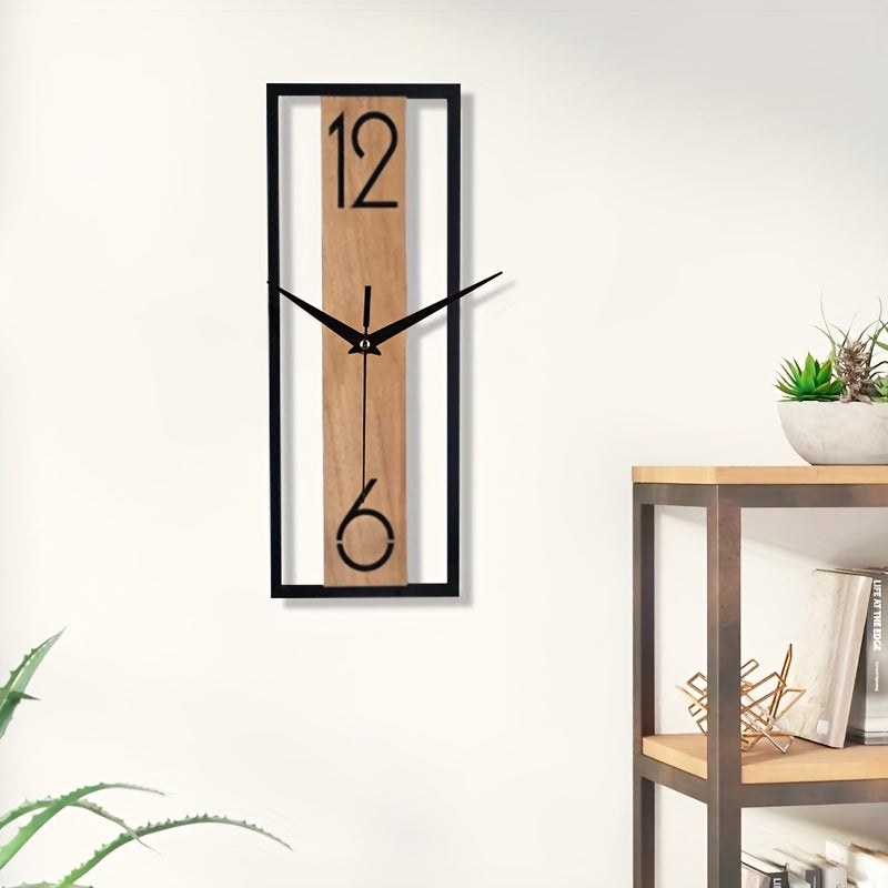 RusticPulse | Wanduhr Holzoptik 30 cm MDF Rechteckig 8