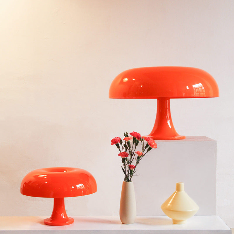 Minimalistische Tischlampe im Pilzdesign | LED Tischleuchte für Stilvolles Ambiente, Dimmbar, Skandinavische Eleganz, 22 x 32 cm-4