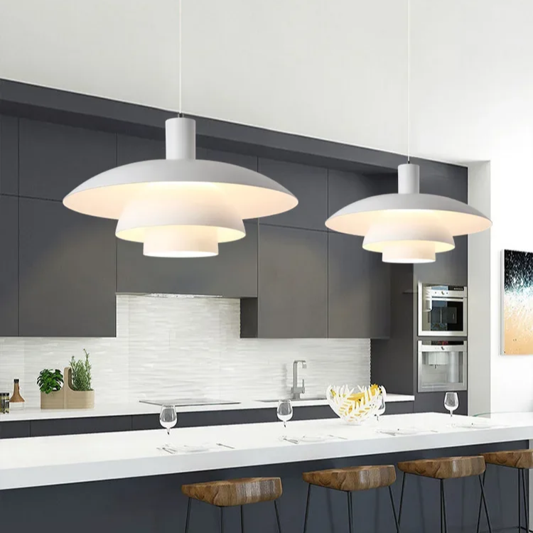 Elegante Hängelampe im Dänischen Design | Minimalistische Pendelleuchte für Esszimmer und Wohnräume, LED, Metall, Ø29cm oder Ø39cm-6
