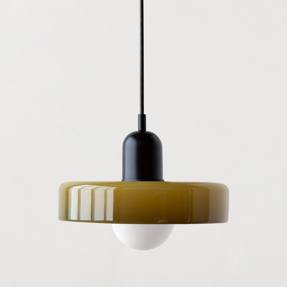 Variant image for Bauhaus Pendelleuchte aus Farbglas – Moderne Hängelampe für Esszimmer | D25/D35 cm, Verstellbare Höhe, Kunstvolles Design-41