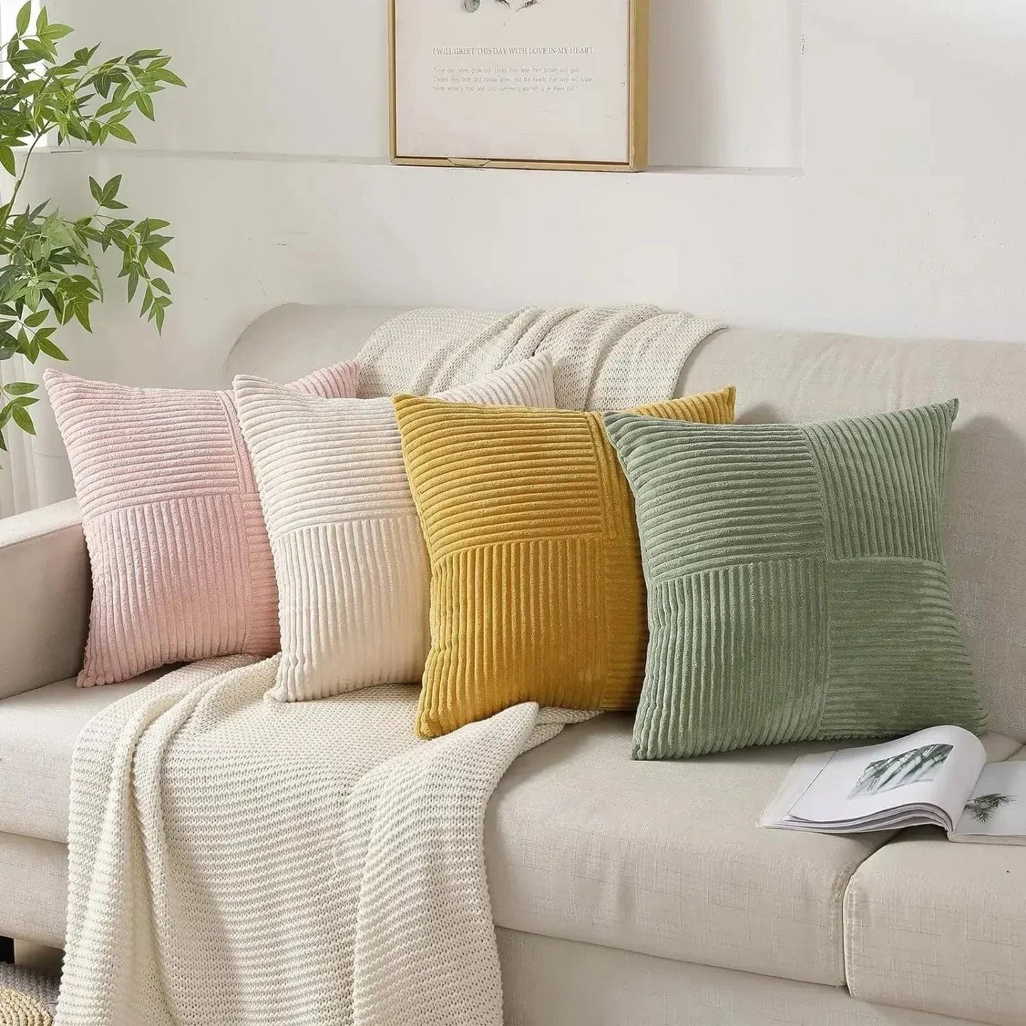 Samt-Kissenbezüge | Luxuriöse Dekokissen für Sofa und Bett 6