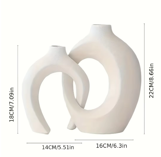 Boho Keramikvase – Handgemachte Deko-Vase