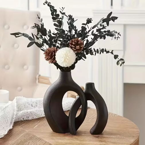 Boho Keramikvase – Handgemachte Deko-Vase