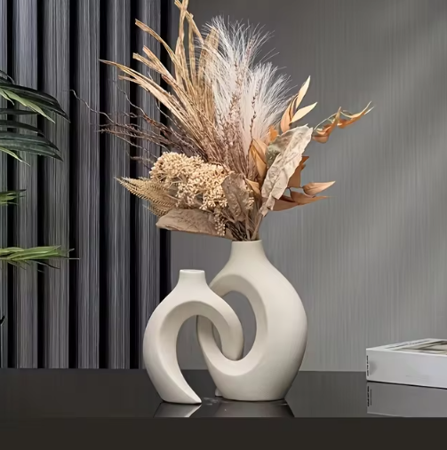Boho Keramikvase – Handgemachte Deko-Vase