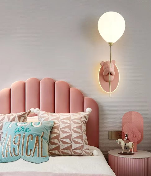 Kinkiet – Lampa w kształcie balonu z kreskówkową grafiką do pokoju dziecięcego i gabinetu