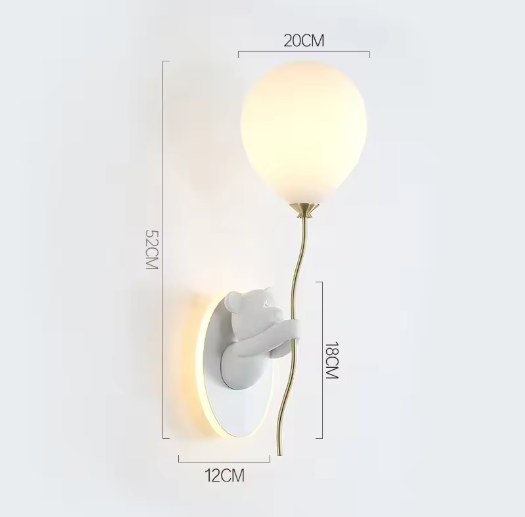 Kinkiet – Lampa w kształcie balonu z kreskówkową grafiką do pokoju dziecięcego i gabinetu