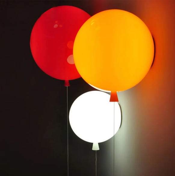 Moderne kleurrijke ballonwandlamp – Creatieve LED wandlamp met trekker voor slaapkamer