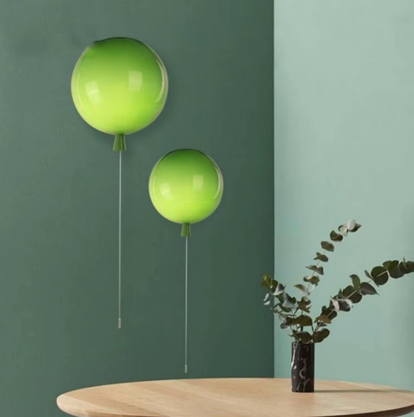 Moderne kleurrijke ballonwandlamp – Creatieve LED wandlamp met trekker voor slaapkamer