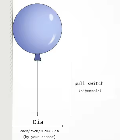 Moderne kleurrijke ballonwandlamp – Creatieve LED wandlamp met trekker voor slaapkamer