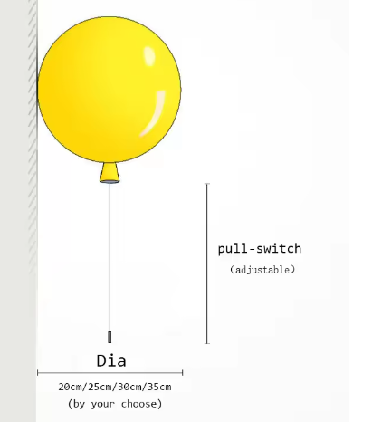 Moderne kleurrijke ballonwandlamp – Creatieve LED wandlamp met trekker voor slaapkamer