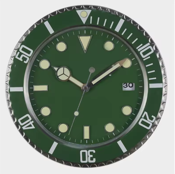 Sunburst | Klassische Metall-Wanduhr