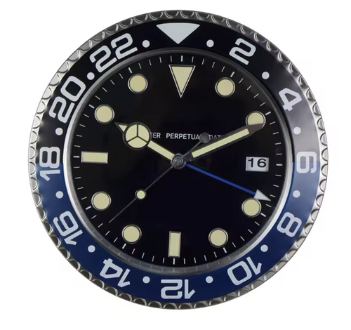 Sunburst | Klassische Metall-Wanduhr