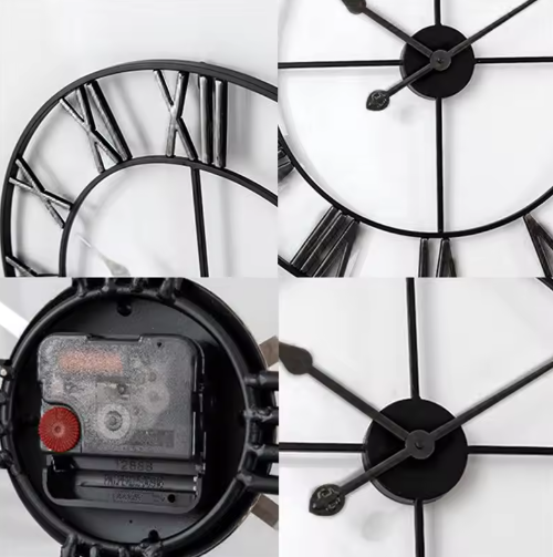 VintageTime | Retro Quarz-Wanduhr – Geräuschlos & Dekorativ