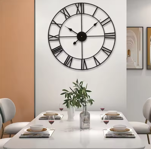 VintageTime | Retro Quarz-Wanduhr – Geräuschlos & Dekorativ