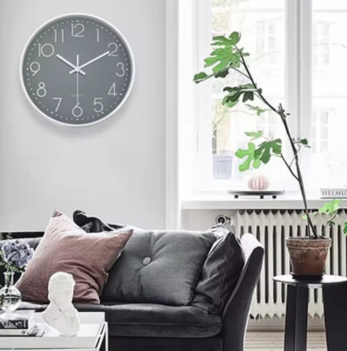 PureTime | 8 Zoll Wanduhr – Geräuschlos & Präzise