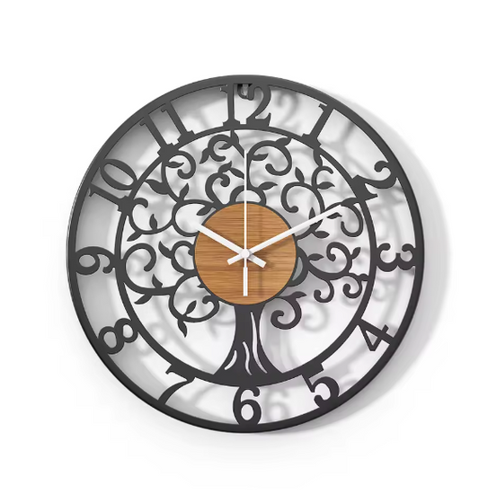 EternaLine | Orologio da parete silenzioso con motivo geometrico