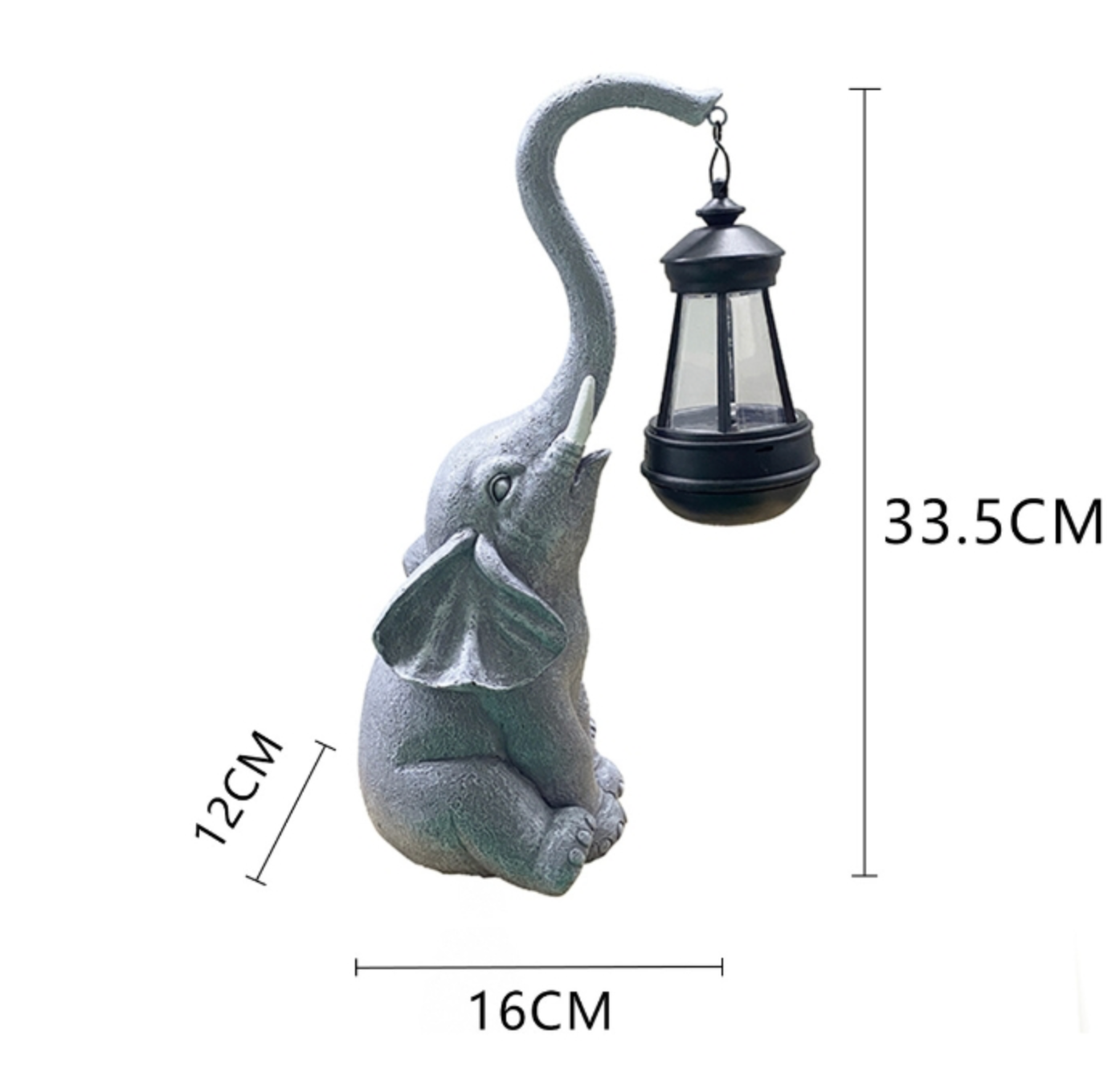 Sanfter Elefant Solarlampe für Garten und Innenräume | Charmante Solarleuchte mit Warmem Licht und Automatischer Beleuchtung-6