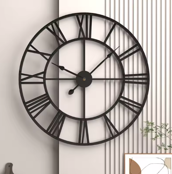 ClassicTime | Quarz-Wanduhr – 3D Design mit Römischen Zahlen