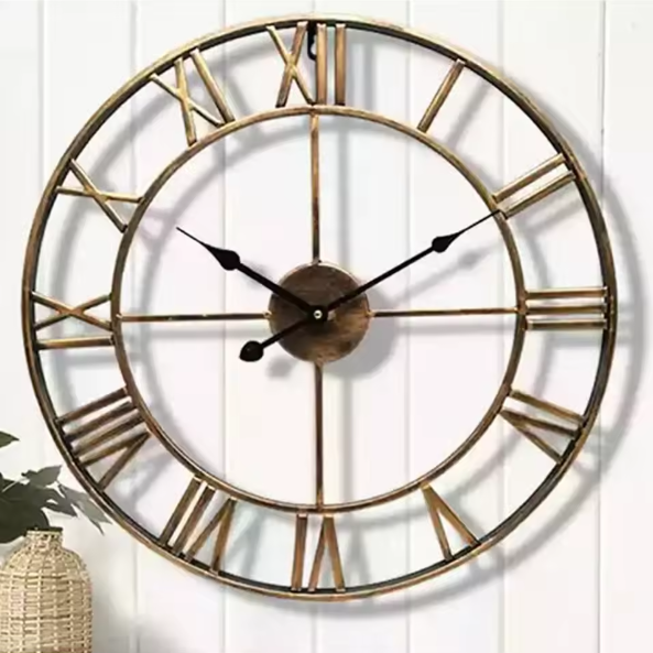 ClassicTime | Quarz-Wanduhr – 3D Design mit Römischen Zahlen