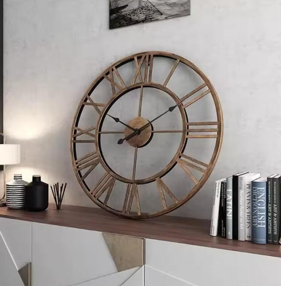 ClassicTime | Quarz-Wanduhr – 3D Design mit Römischen Zahlen